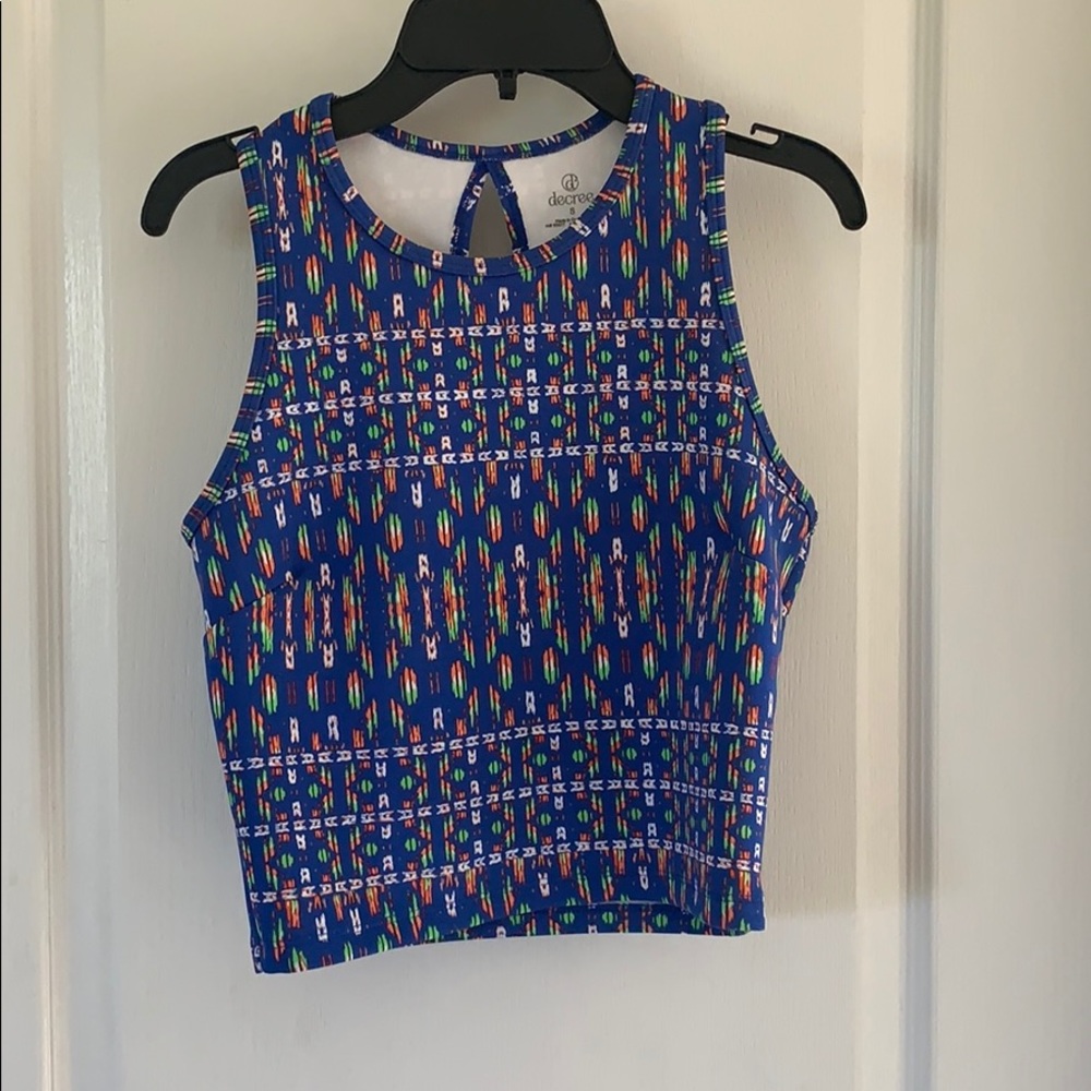 Bright spandex cropped tank